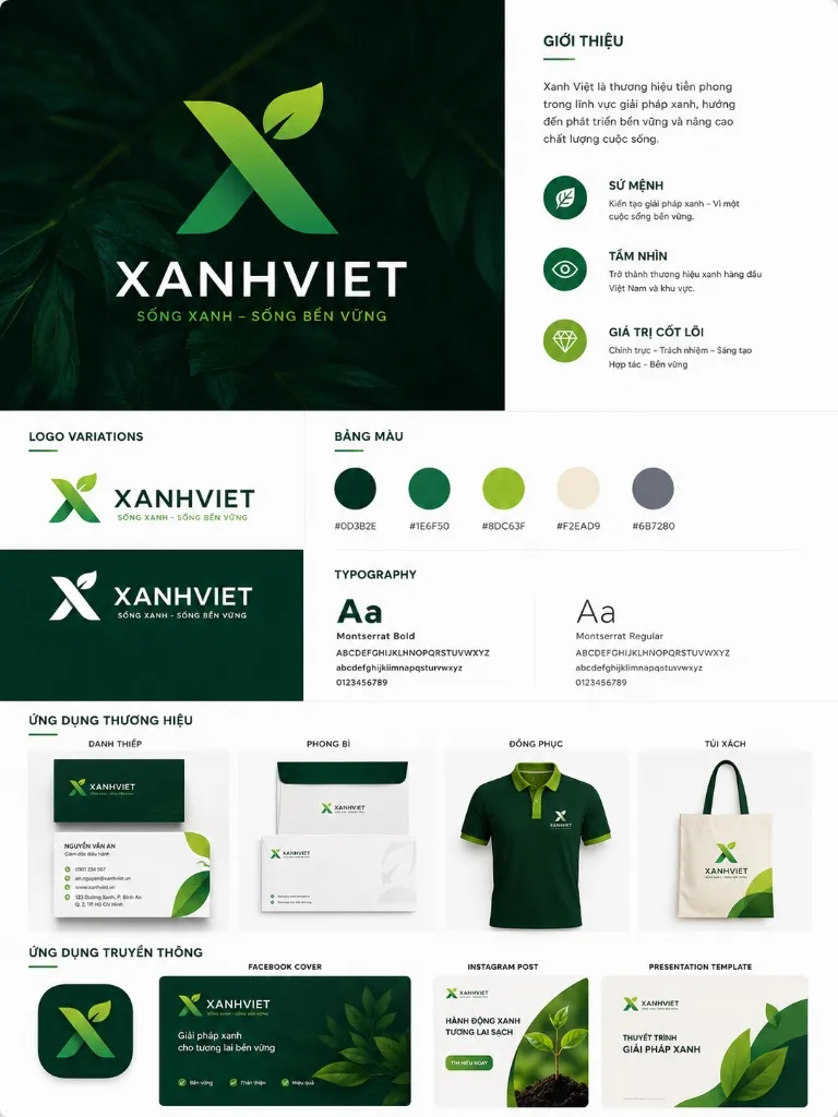 Nhận diện thương hiệu giải pháp xanh (XanhViet)