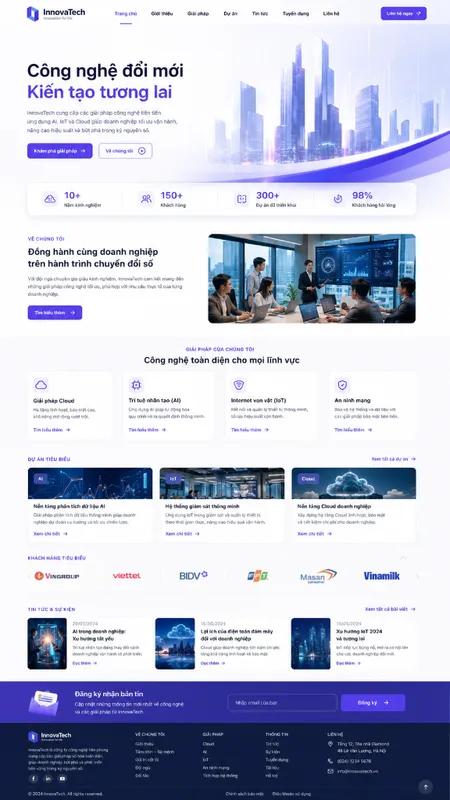 Mẫu Website công nghệ & phần mềm (InnovateTech)