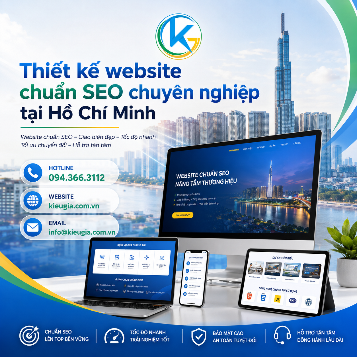 Thiết kế website chuẩn SEO chuyên nghiệp tại Hồ Chí Minh
