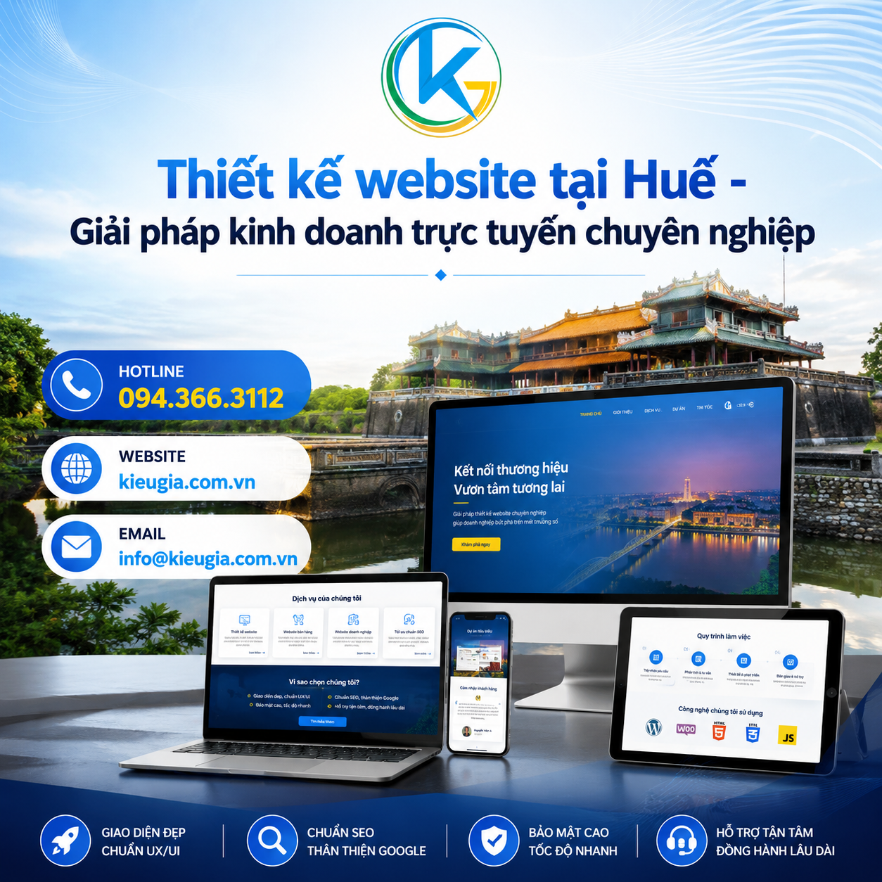 Thiết kế website tại Huế - Giải pháp kinh doanh trực tuyến chuyên nghiệp