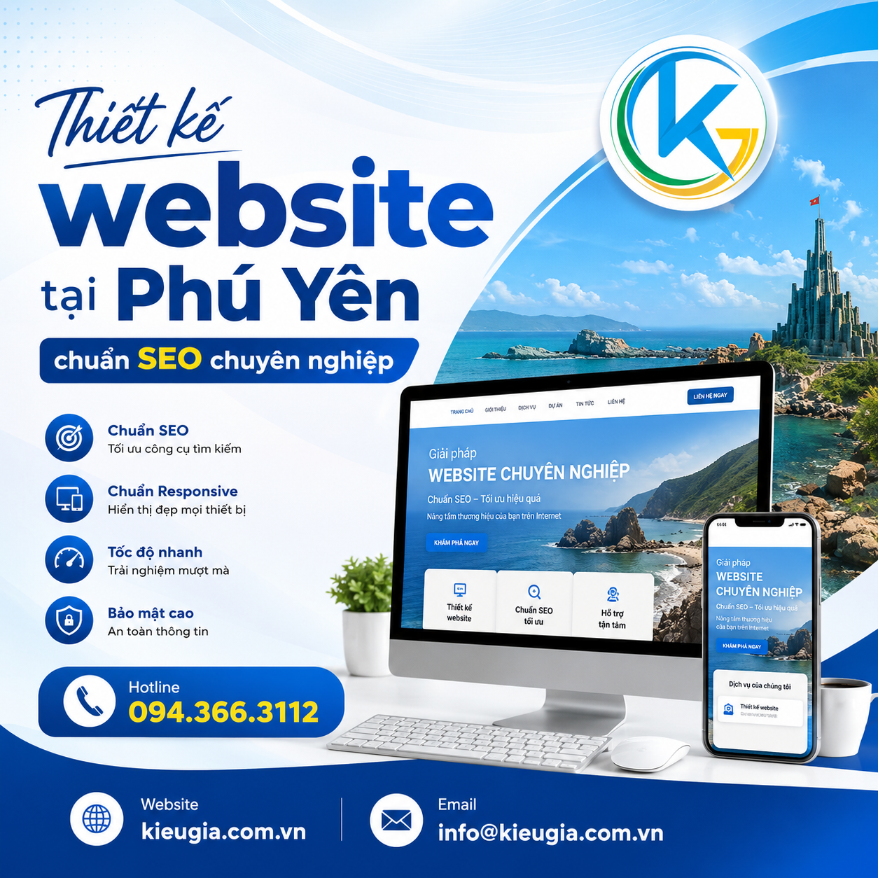 Thiết kế website tại Phú Yên chuẩn SEO chuyên nghiệp